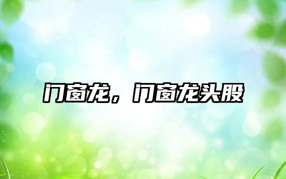 門(mén)窗龍，門(mén)窗龍頭股
